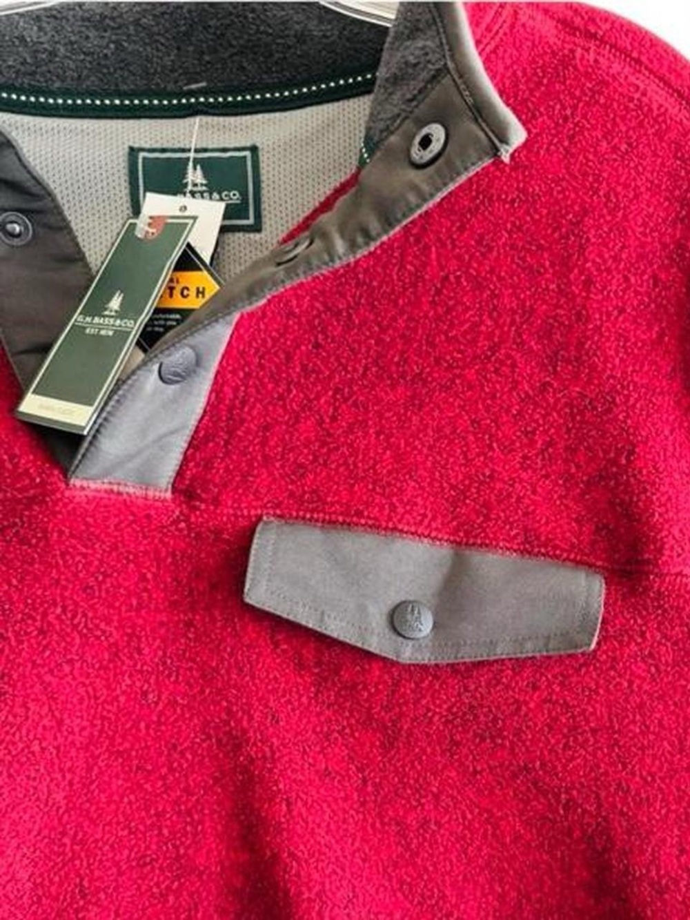 NEW GH Bass Acadia snap t fleece pullover